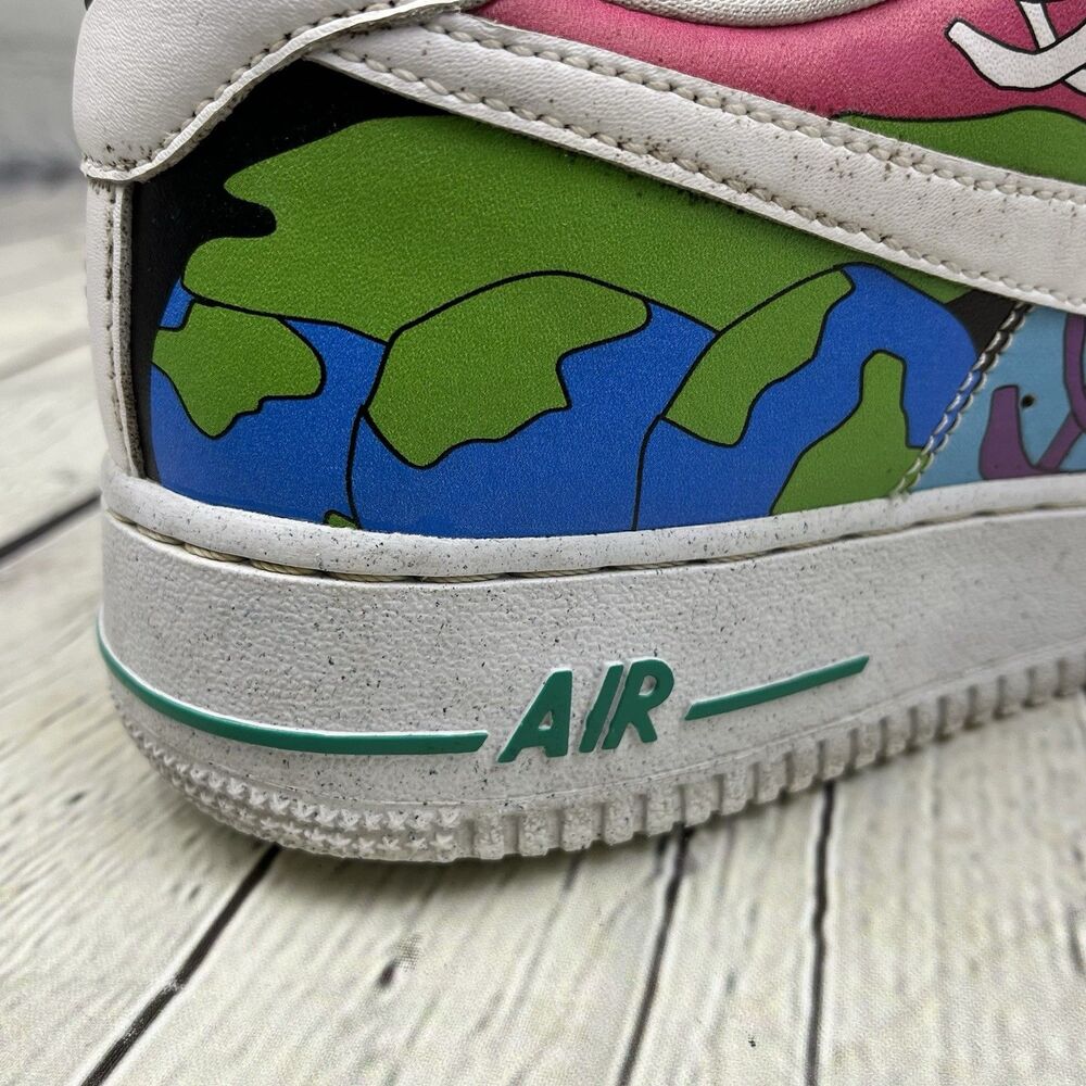 Nike x Ruohan Wang Air Force 1 AF1 Low Multicolor Flyleather Size 11 CZ3990-900 - Picture 6 of 12